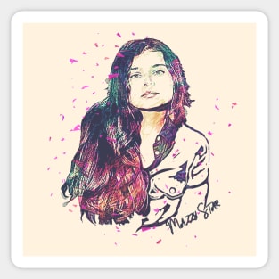 Mazzy Star Hope Sandoval Retro Sketch Fan Art Sticker